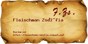 Fleischman Zsófia névjegykártya