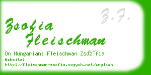 zsofia fleischman business card